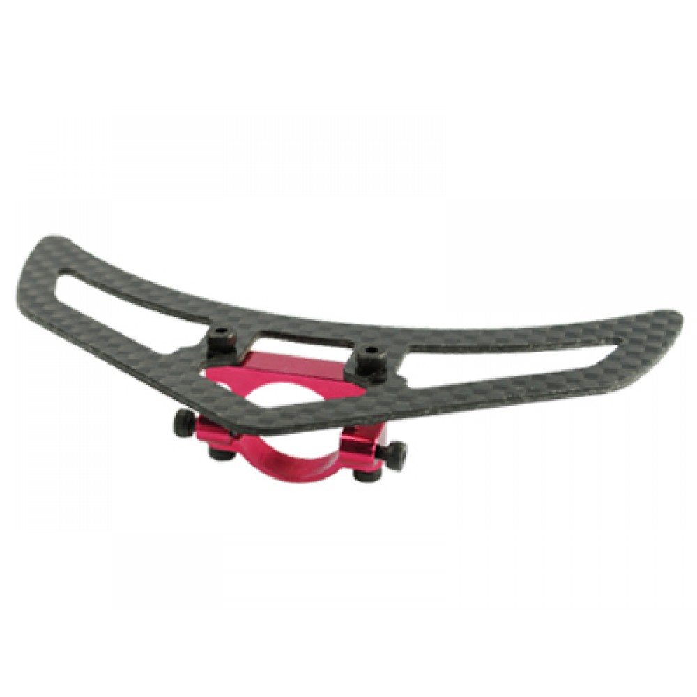 Aluminum Tail Boom Support Mount w/ Fin (RED) - BLADE 450X/3D/330X/330S