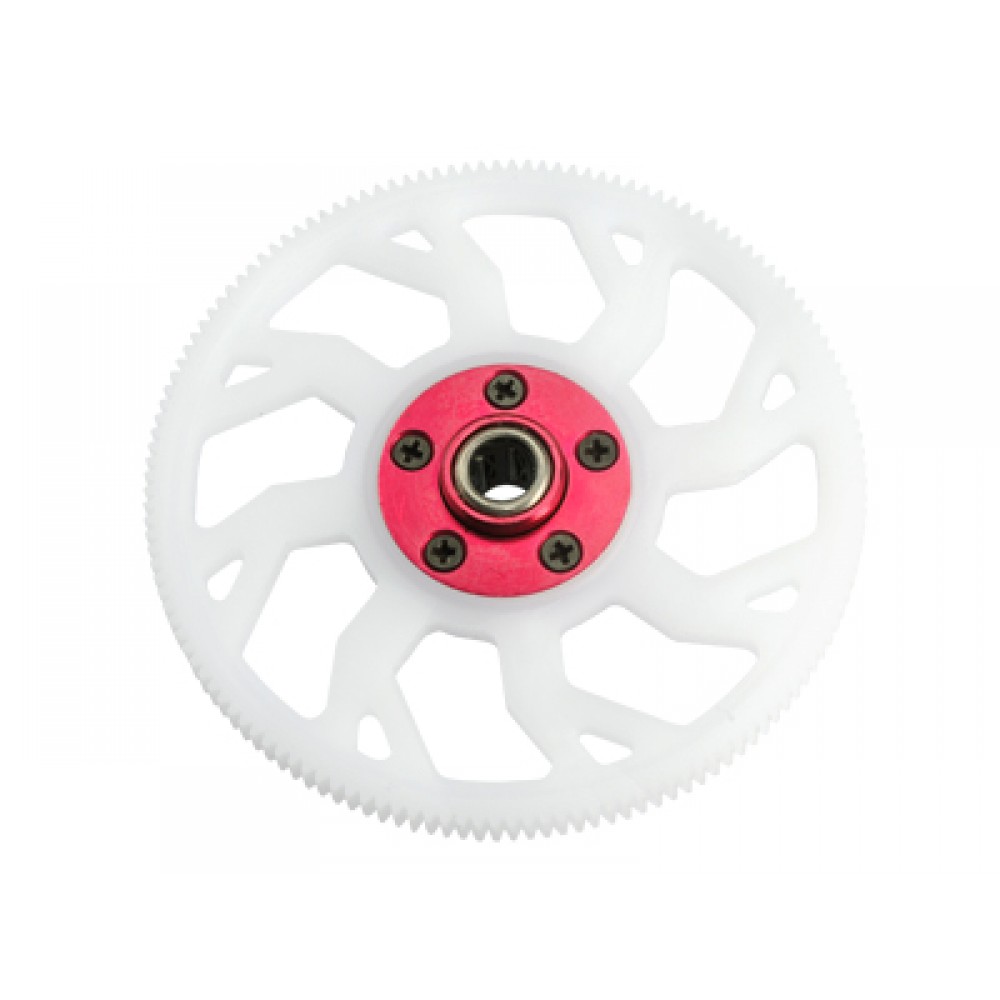 CNC Delrin Main Gear w/ Auto-Rotation Hub (RED) - BLADE 450X/3D