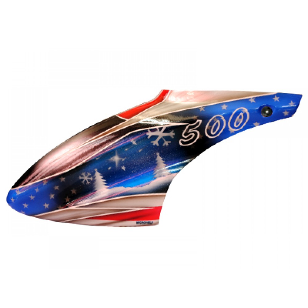 Airbrush Fiberglass Merry Christmas Canopy - BLADE 500X/3D