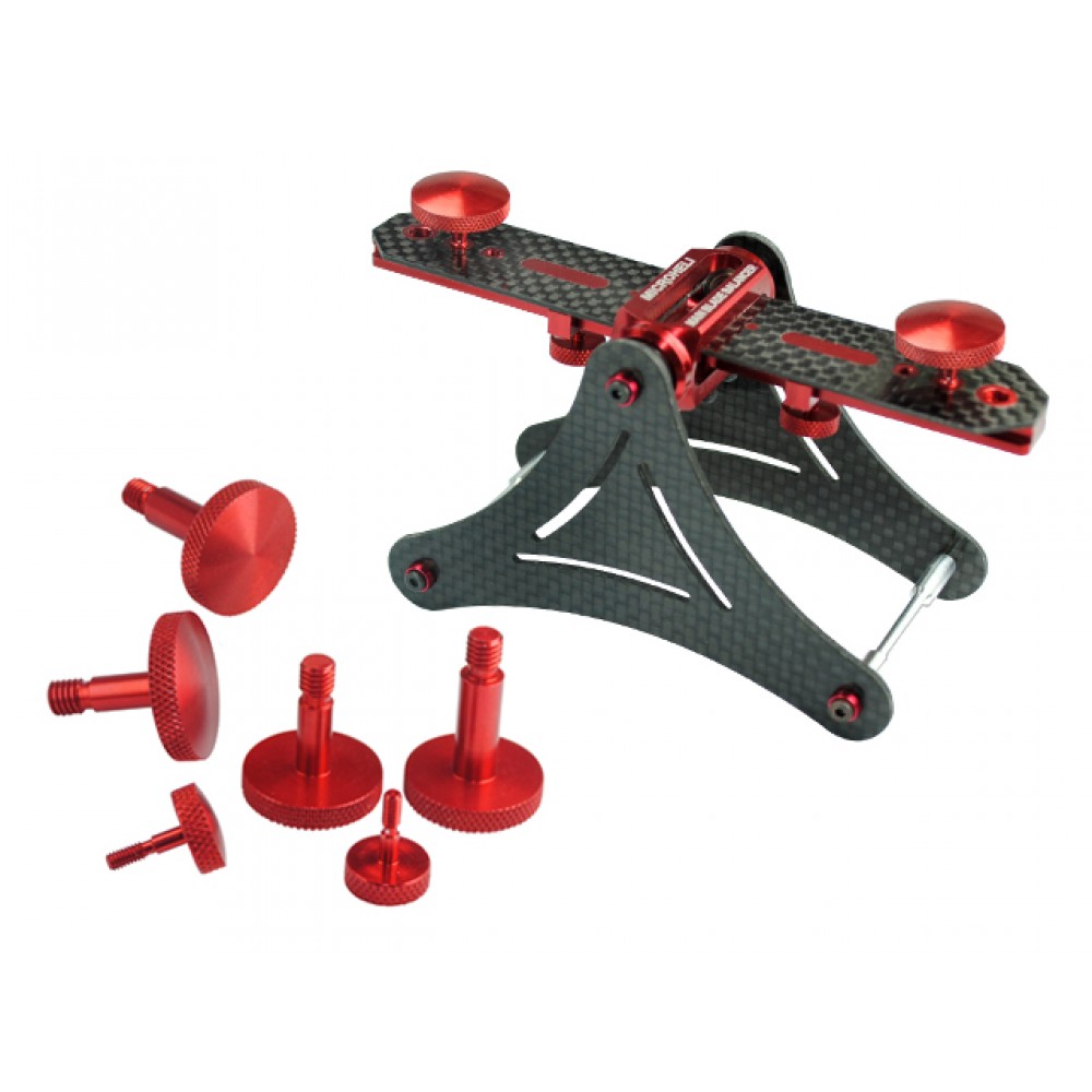 Aluminum/Carbon Fiber Main Blade Balancer (RED)