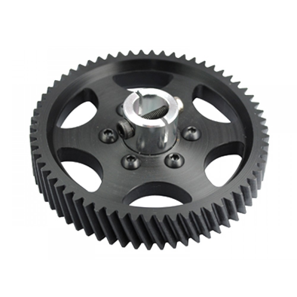 CNC Delrin Main Gear 62T 1M w/ Aluminum Hub - GOBLIN 500