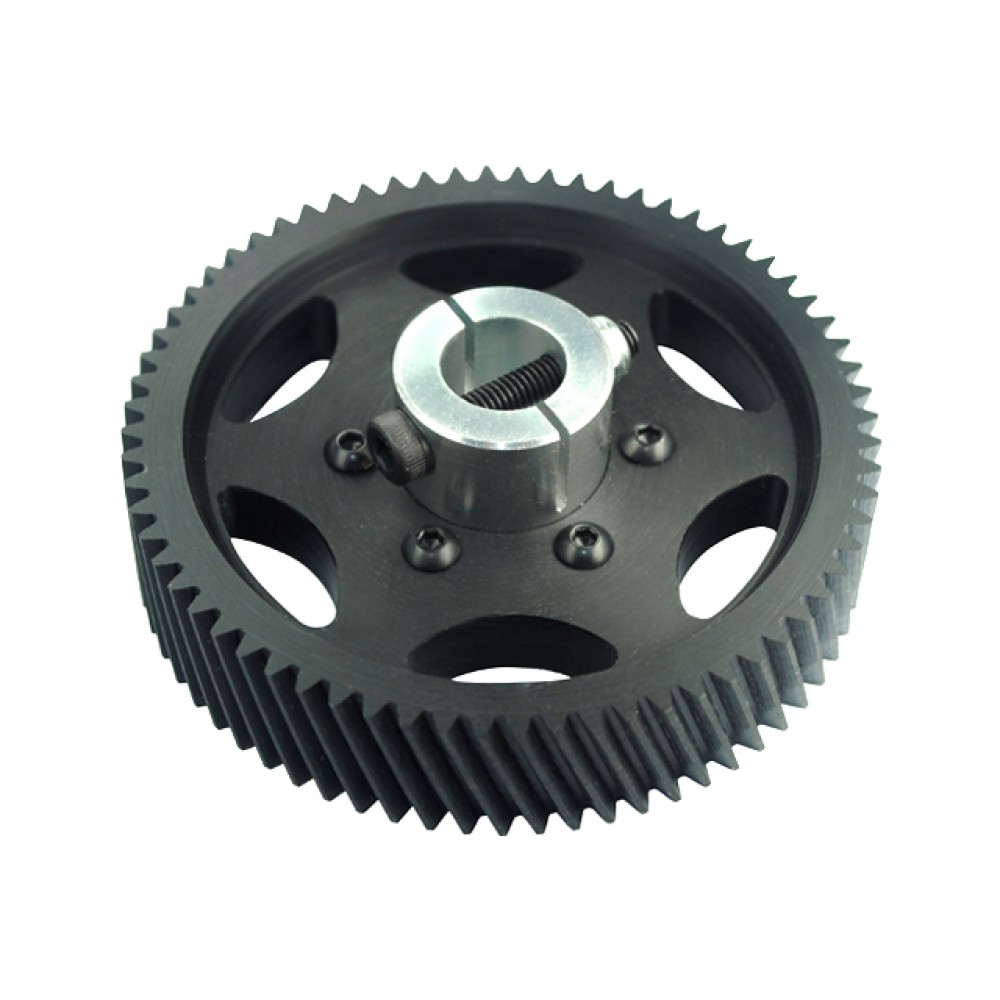 CNC Delrin Main Gear 68T 1M w/ Aluminum Hub - GOBLIN 700