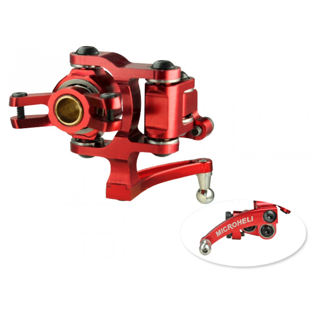 Aluminum Dual Arm Tail Pitch Lever/Slider (RED) - GOBLIN 630/700