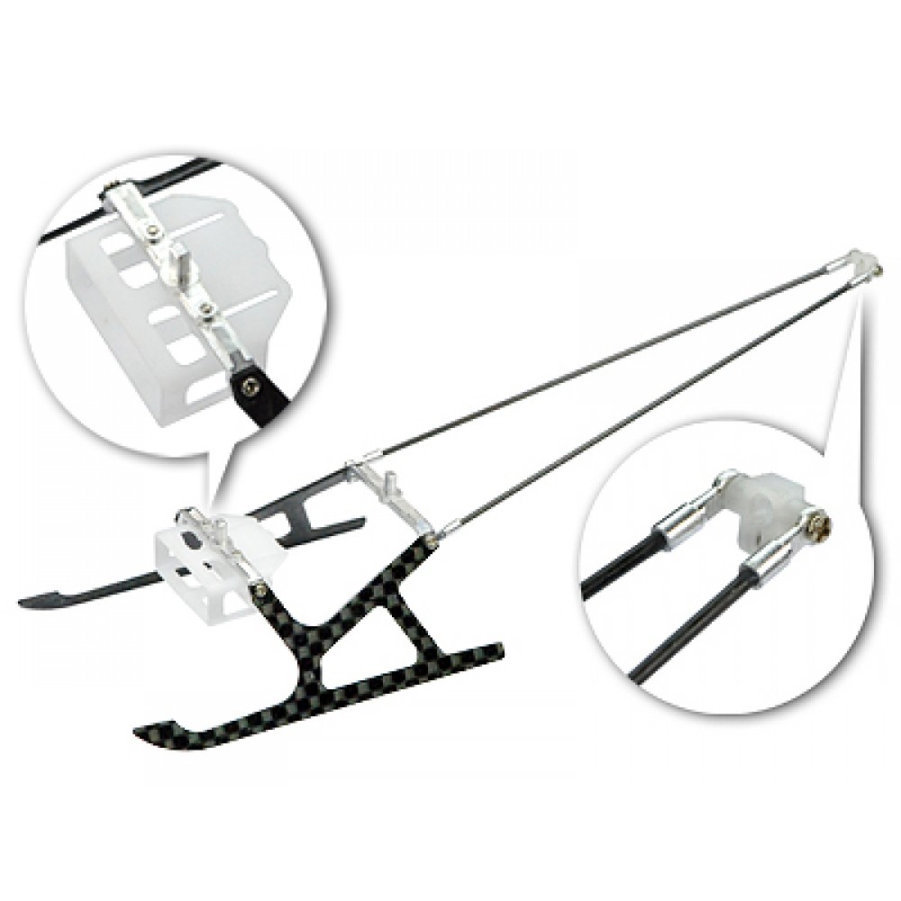 Aluminum/Carbon Fiber Landing Gear w/ Support - BLADE MCPX/S