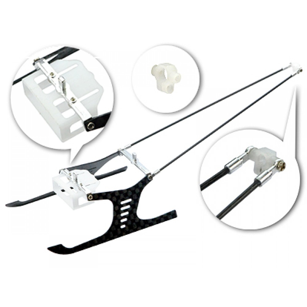 Aluminum/Carbon Fiber Landing Gear w/ Support - BLADE MCPX/S