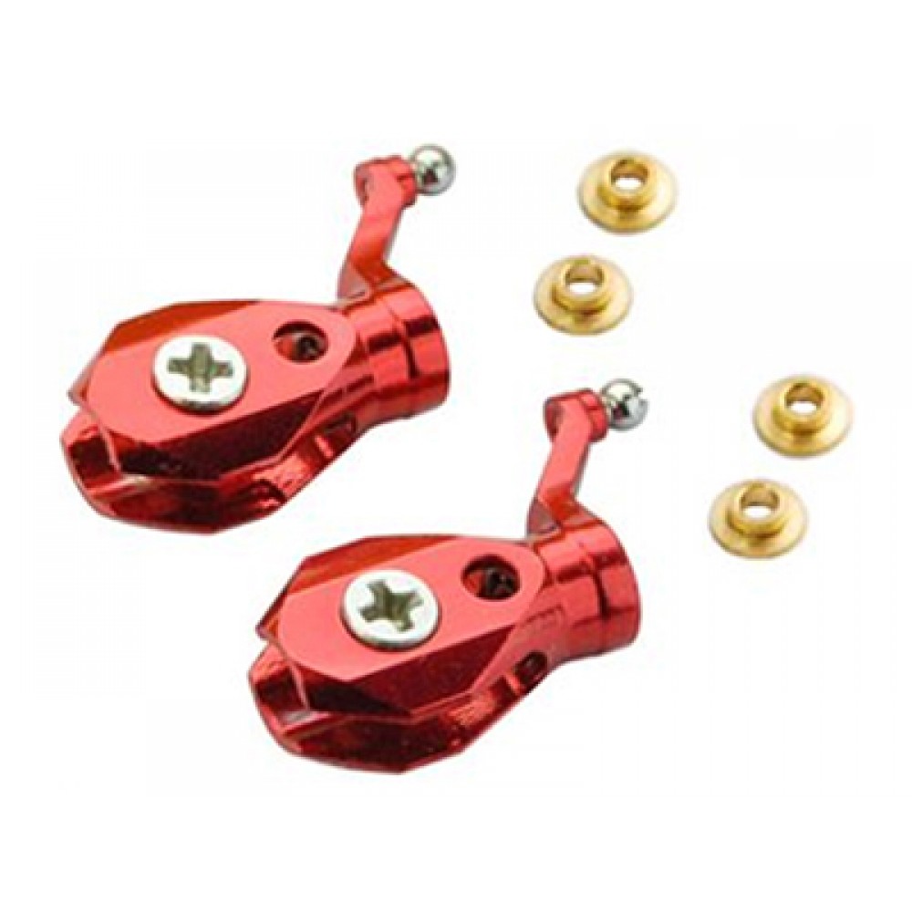 Precision CNC Aluminum Main Blade Grip set (RED) - BLADE MCPX/S