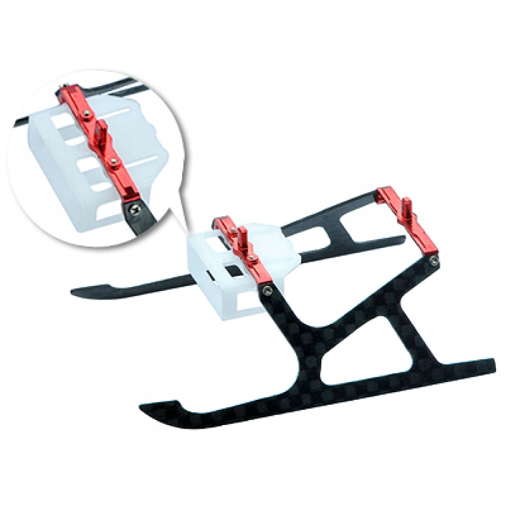 Aluminum/Carbon Fiber Landing Gear (RED) - BLADE MCPX/S