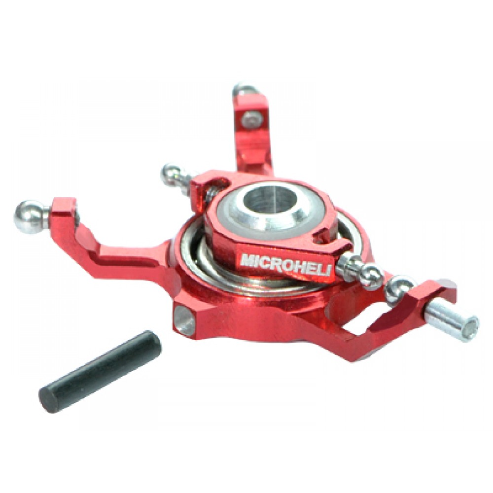 Precision CNC Aluminum X Swashplate (RED) - BLADE MCPX/S
