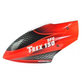 Airbrush Fiberglass Red Racing Canopy - T-REX 150 DFC