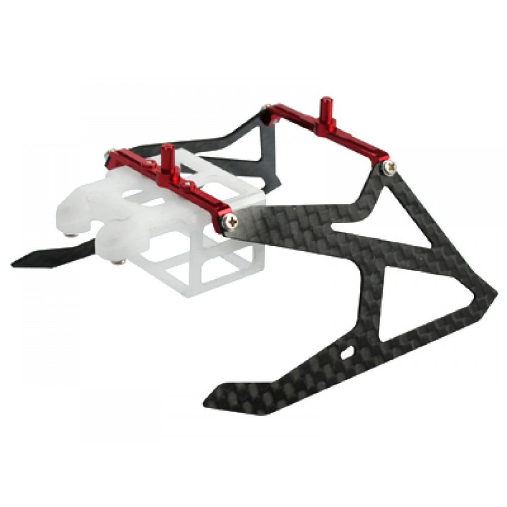 AL/Carbon Fiber Landing Gear set (RED) - T-REX 150 DFC/150 X