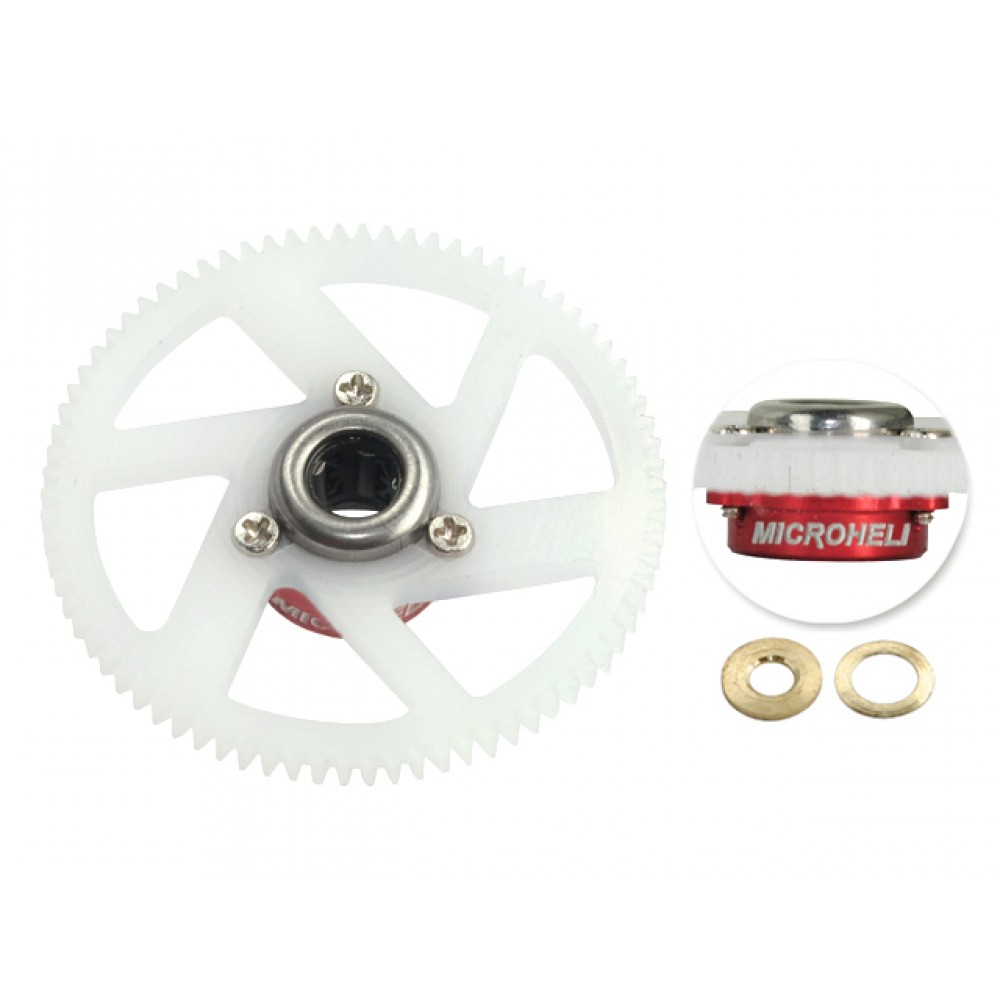 Delrin Main Gear w/ Auto-Rotation Hub set (RED) - T-REX 150 DFC/150 X