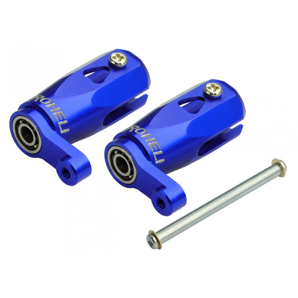 AL Main Blade Grip w/ Steel Shaft (BLUE/PURPLE) - T-REX 150 DFC/150 X