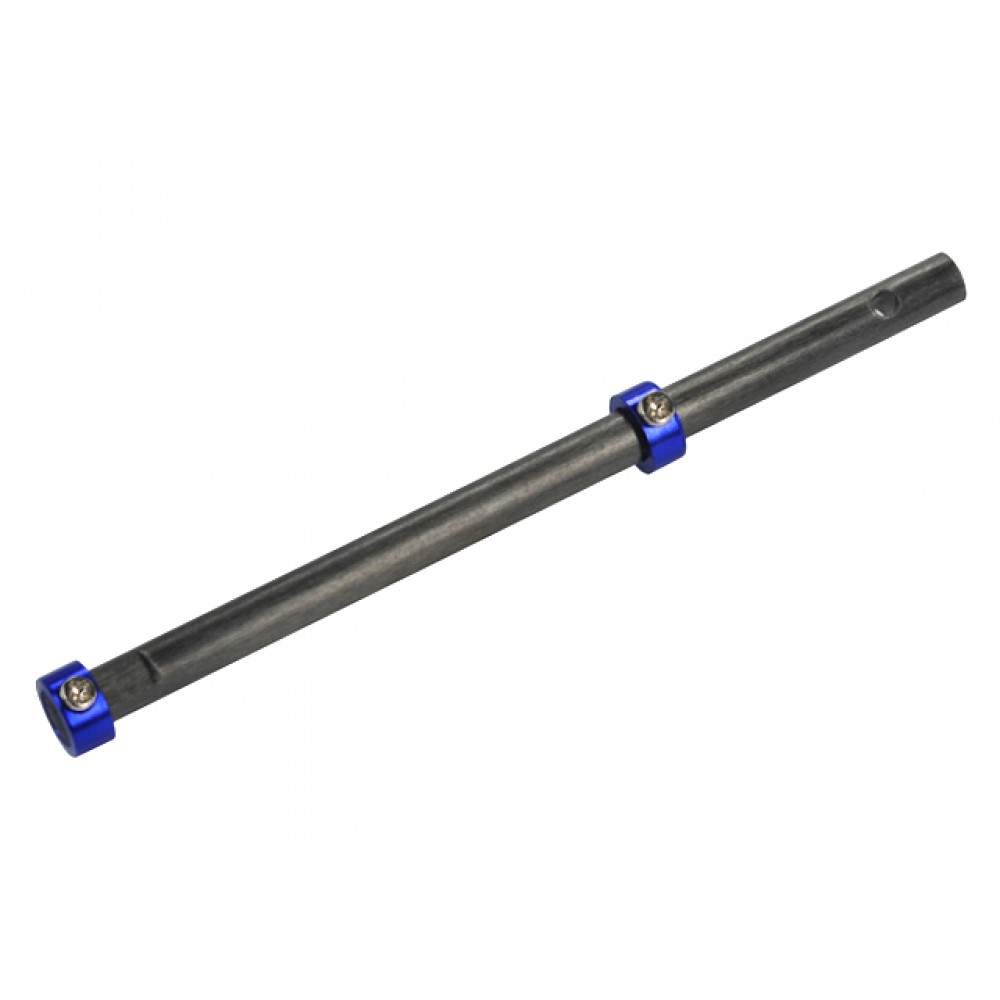 Solid CF Main Shaft w/ Collar set (BLUE/PURPLE) - T-REX 150 DFC/150 X