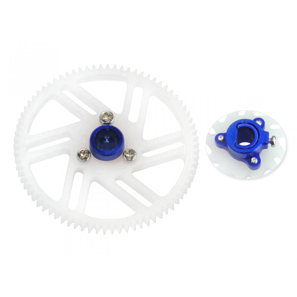 CNC Delrin Main Gear w/ Hub set (BLUE/PURPLE) - T-REX 150 DFC/150 X