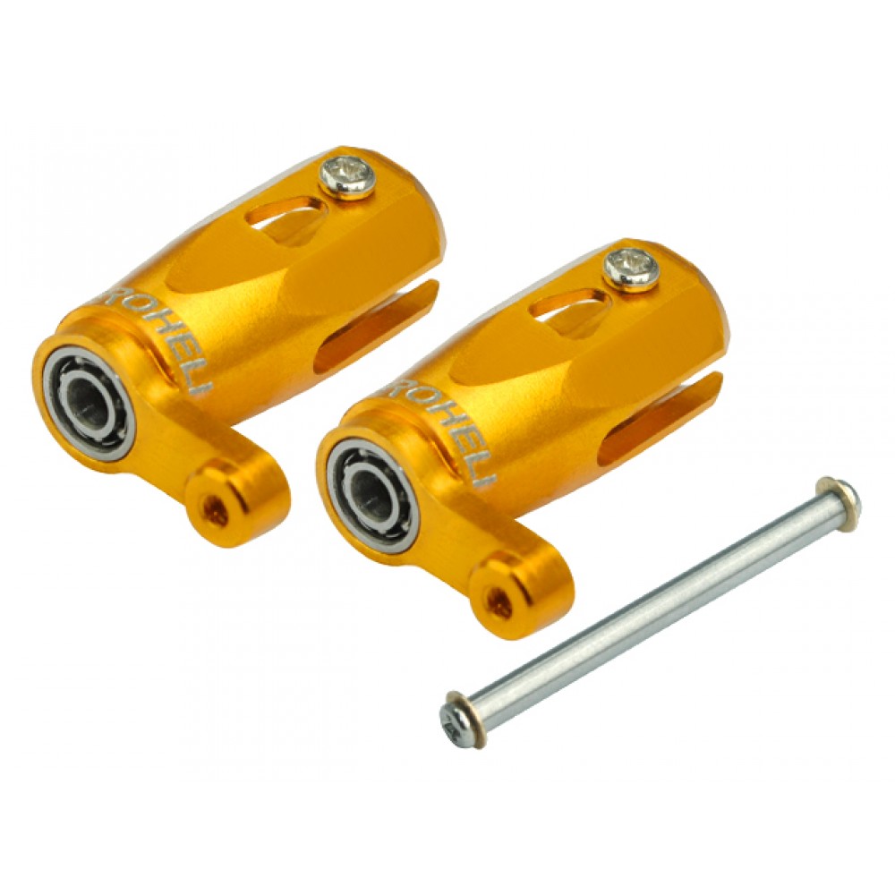 AL Main Blade Grip w/ Steel Shaft (GOLD) - T-REX 150 DFC/150 X