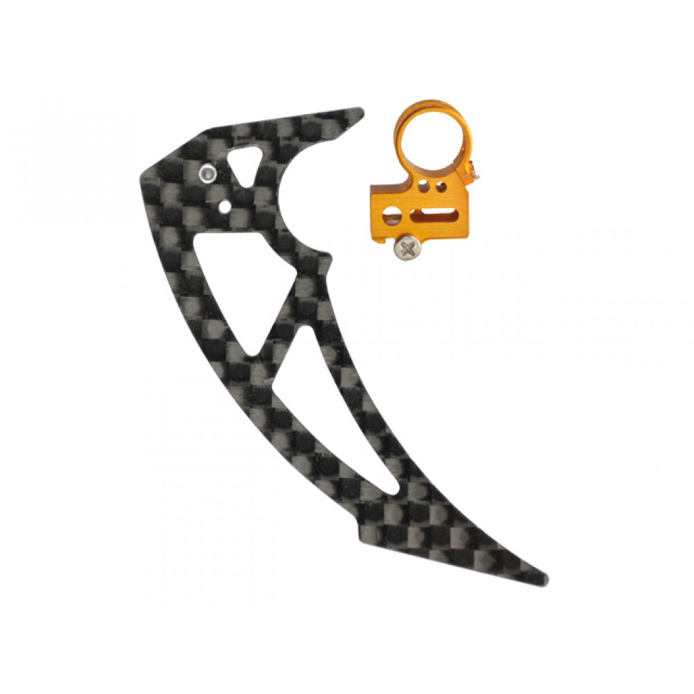 Aluminum Tail Motor Mount w/ Vertical Fin set (G) - T-REX 150 DFC