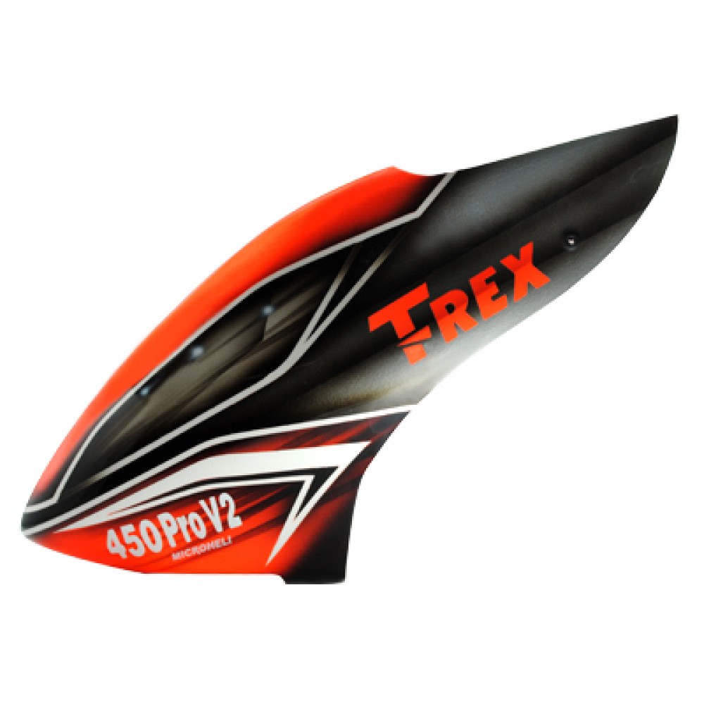 Airbrush Fiberglass Red Transformer Canopy - T-REX 450 PRO V2