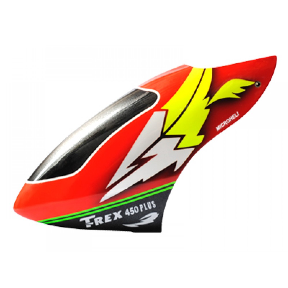 Airbrush Fiberglass Winged Knight Canopy - T-REX 450 PLUS