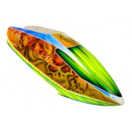 Airbrush Fiberglass Gold Skull Canopy - T-REX 600E PRO