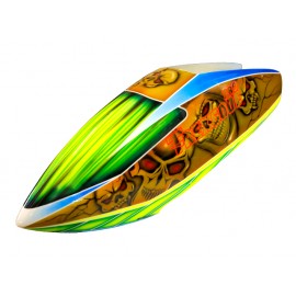 Airbrush Fiberglass Gold Skull Canopy - T-REX 600E PRO