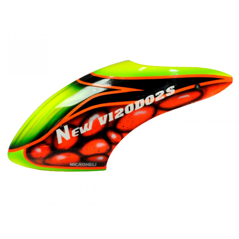 Airbrush Fiberglass Red Snake Canopy - WALKERA V120D02S
