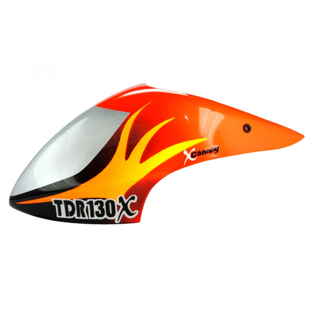 XCanopy Airbrush Fiberglass Gray Warrior TDR Canopy - BLADE 130X