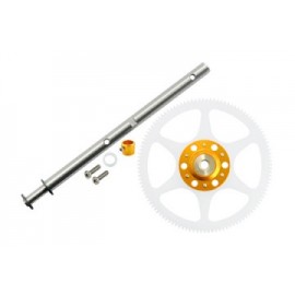 CNC Delrin Main Gear w/ Auto-Rotation Hub set (GOLD) - BLADE 130X