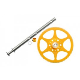 Delrin Main Gear w/ Auto-Rotation Hub set (GOLD) - BLADE 130X
