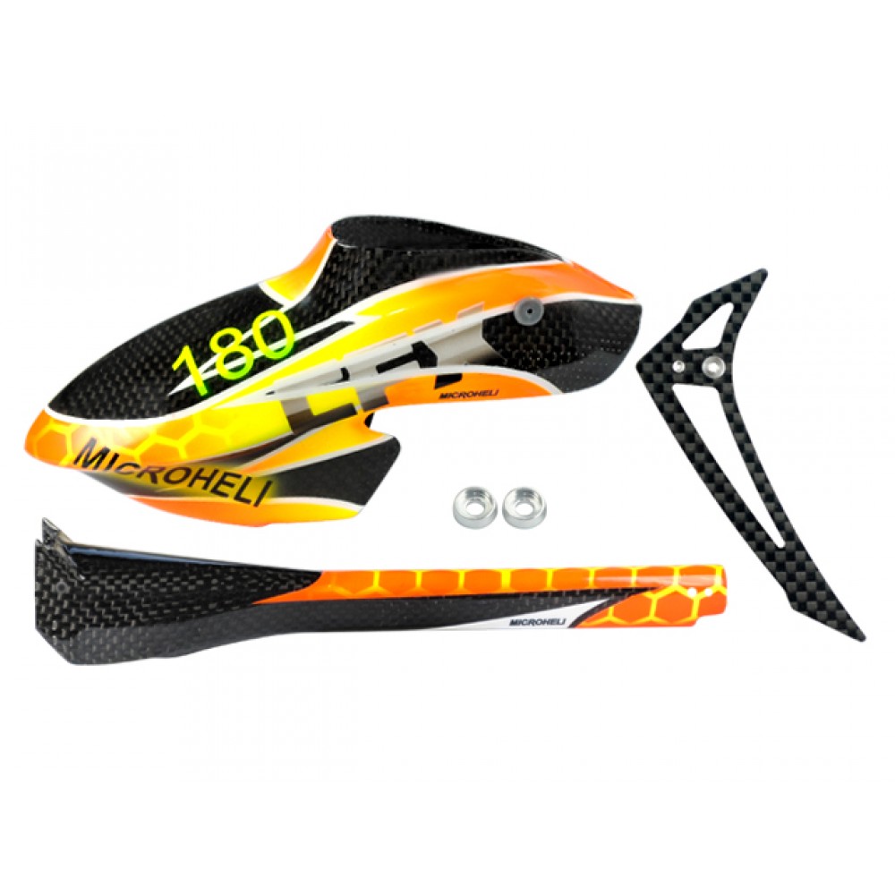 Airbrush Carbon Fiber Black Devil Fuselage set - BLADE 180 CFX