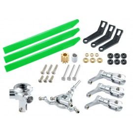 CNC Aluminum/Plastic Triple Green Blade Conversion set - BLADE 180 CFX / 150 S / Smart