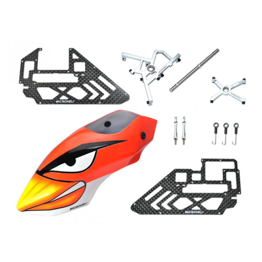 Short Head w/ Reorder Servos/Canopy Set - BLADE 180 CFX