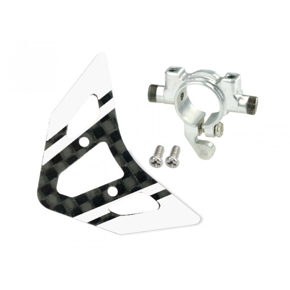 Aluminum Tail Boom Support Mount w/ Fin (W) - BLADE 180 CFX