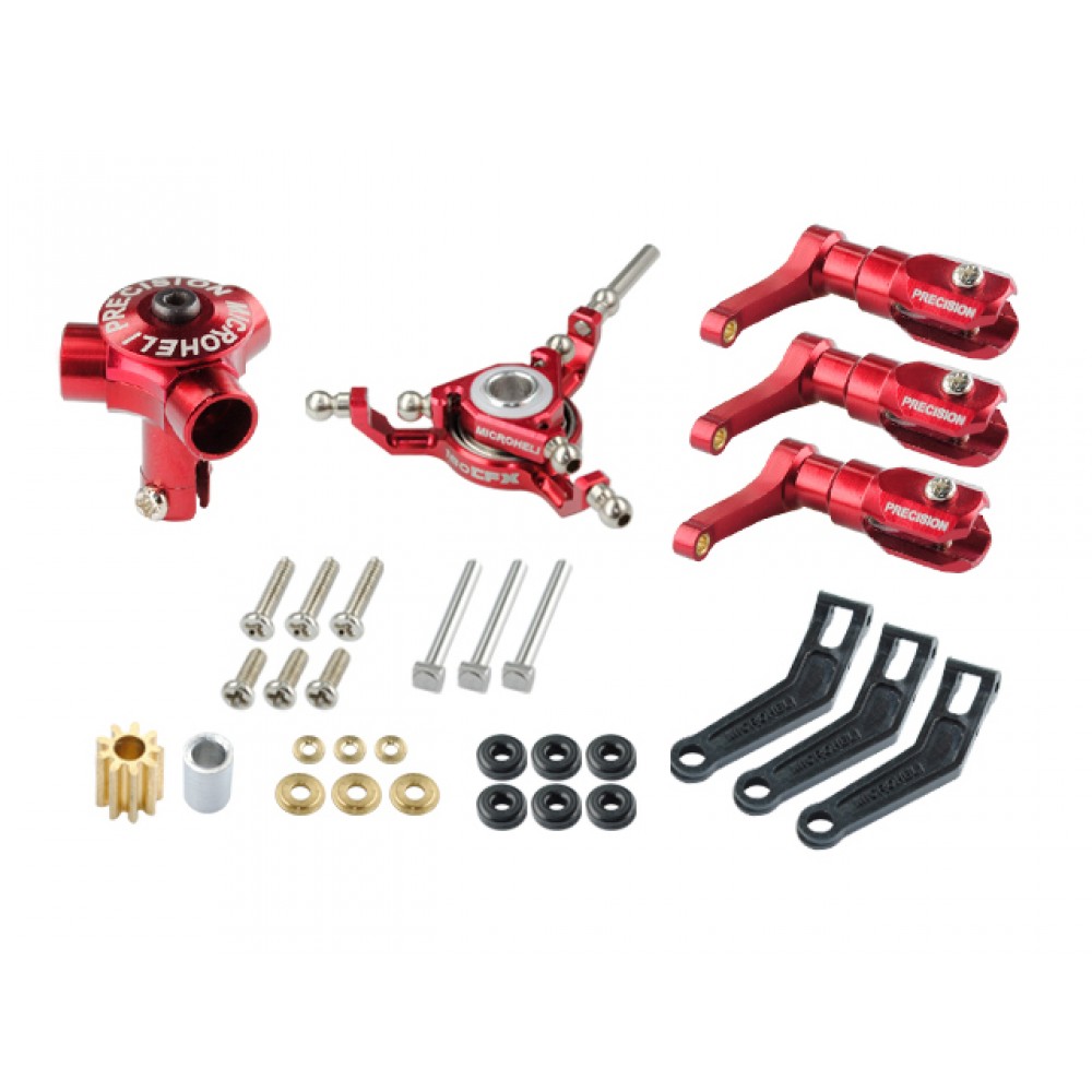 CNC Aluminum/Plastic Triple Blade Conversion set (RED) - BLADE 180 CFX / 150 S / Smart