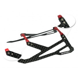 Aluminum/Carbon Fiber Landing Gear "Y" Style (RED) - BLADE 180 CFX / 150 S / Smart