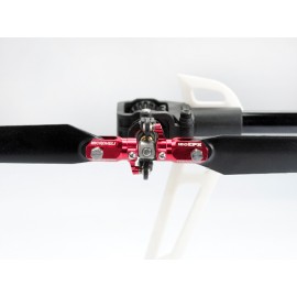 7075 Triple Bearing Weighted Tail Blade Grip set (RED) - BLADE 180 CFX