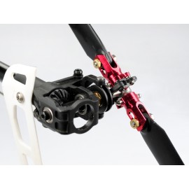 7075 Triple Bearing Weighted Tail Blade Grip set (RED) - BLADE 180 CFX