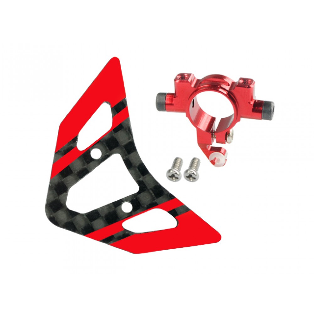 Aluminum Tail Boom Support Mount w/ Fin (R) - BLADE 180 CFX