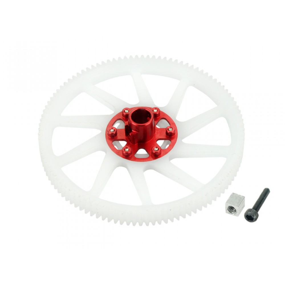 CNC Delrin Main Gear w/ Adjustable Hub set (RED) - BLADE 180 CFX / 150 S / Smart