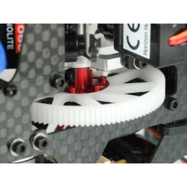 CNC Delrin Main Gear w/ Adjustable Hub set (RED) - BLADE 180 CFX / 150 S / Smart