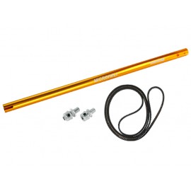 Aluminum Pulley w/ Timing Belt Conversion set (GOLD) - BLADE 180 CFX