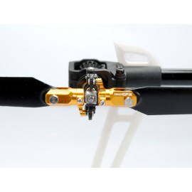 7075 Triple Bearing Weighted Tail Blade Grip set (GOLD) - BLADE 180 CFX
