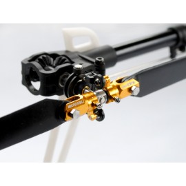 7075 Triple Bearing Weighted Tail Blade Grip set (GOLD) - BLADE 180 CFX