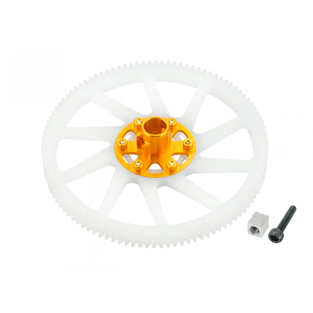 CNC Delrin Main Gear w/ Adjustable Hub set (GOLD) - BLADE 180 CFX / 150 S / Smart