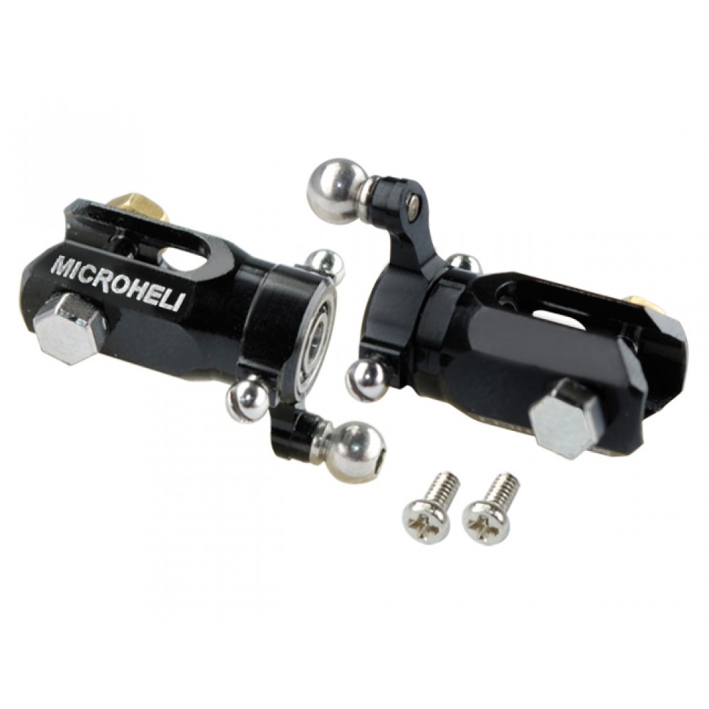 7075 Triple Bearing Weighted Tail Blade Grip set (BLACK) - BLADE 180 CFX