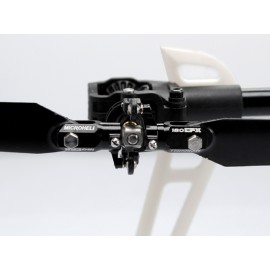 7075 Triple Bearing Weighted Tail Blade Grip set (BLACK) - BLADE 180 CFX