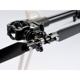 7075 Triple Bearing Weighted Tail Blade Grip set (BLACK) - BLADE 180 CFX