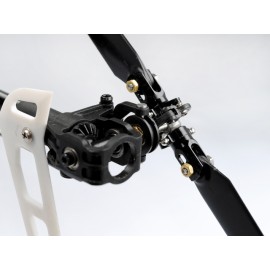 7075 Triple Bearing Weighted Tail Blade Grip set (BLACK) - BLADE 180 CFX