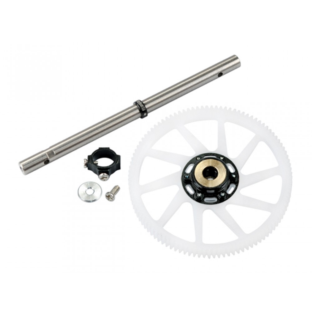 Titanium Main Shaft/CNC Delrin Main Gear/Auto-Rotation Hub set (BLACK) - BLADE 180 CFX / 150 S / Smart