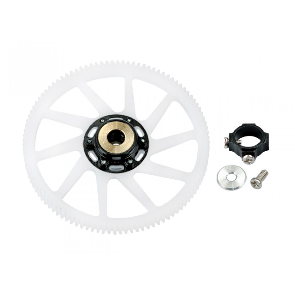 CNC Delrin Main Gear w/ Auto-Rotation Hub set (BLACK) (for MH-18FX067X series)