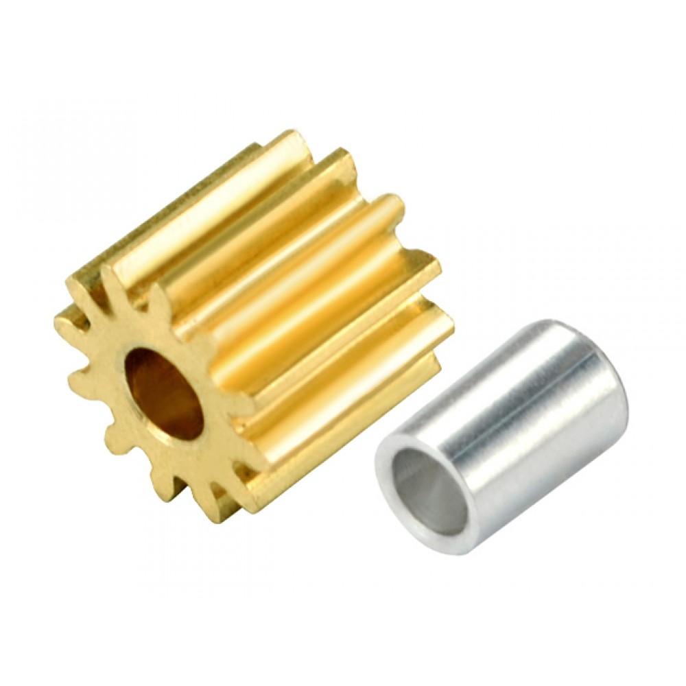 CNC Brass Pinion 12T 0.4M 1.98mm Bore w/ Spacer - BLADE 180 CFX / 130S / 150S / Smart